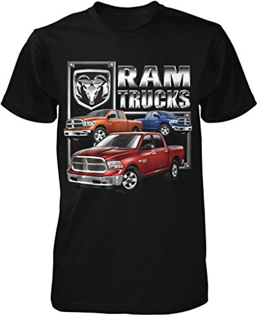 NOFO Clothing Co Dodge RAM Trucks, RAM Tough, Guts and Glory Men's T-Shirt, XXL Black NOFO Clothing Co Dodge RAM Trucks, RAM Tough, Guts and Glory Men's T-Shirt, XXL Black