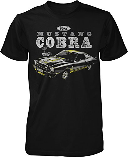 NOFO Clothing Co Mustang Cobra, 1976 Ford Mustang Cobra II Men's T-Shirt, XXL Black