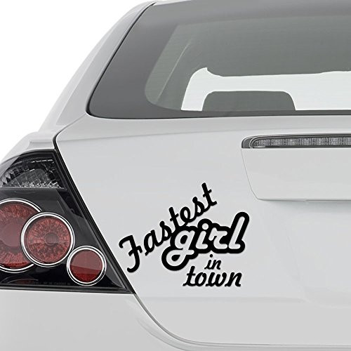 AAmpco Decals JDM Fastest Girl In Town Japanese Vinyl Decal Sticker - Wall Decor Motorcycle Car Truck Windows Bumper - Size 12 in/30 cm Wide Color- Matte White AAmpco Decals JDM Fastest Girl In Town Japanese Vinyl Decal Sticker - Wall Decor Motorcycle Car Truck Windows Bumper - Size 12 in/30 cm Wide Color- Matte White