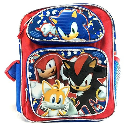Sonic Team Tail, Shadow, Knuckles 12inch  Small Backpack