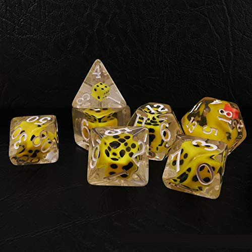Bescon Novelty Polyhedral Dice Set YellowDuck, Yellow Duck RPG Dice Set of 7