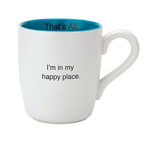 Santa Barbara Design Studio Happy Place That's All Ceramic Mug, White/Blue