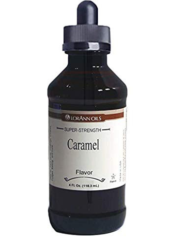 LorAnn Caramel Super Strength Flavor, 4 ounce bottle - Includes a threaded Glass Dropper
