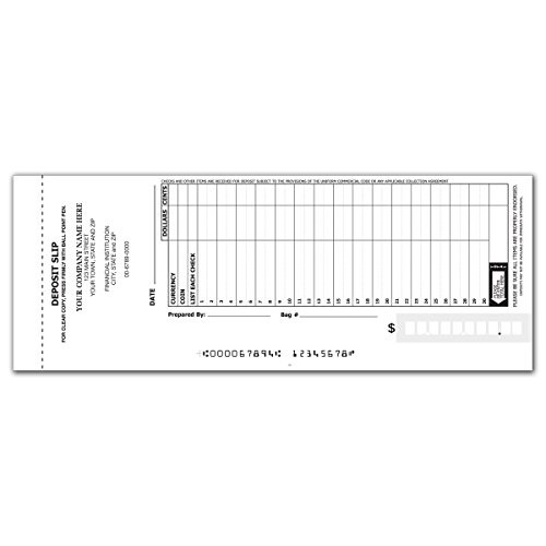 CheckSimple 30-Line Booked Custom Deposit Slips - No Duplicates 150 Slips