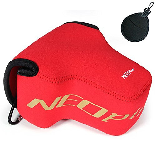 First2savvv QSL-P900S-08 red Neoprene Camera Case Bag for Nikon COOLPIX P900S P900 plus  UV lens bag