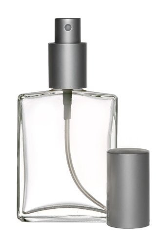 Riverrun Large Perfume Cologne Atomizer Empty Refillable Glass Bottle Matte Silver Sprayer 3.4 oz 100ml 1 Bottle