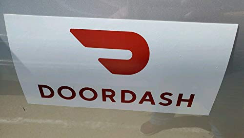 DoorDash Magnetic Vinyl Decal - Removable Delivery Sign 6inch  X 12inch  2 Pack