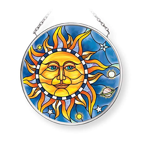 Amia Celestial, Small Circle Glass Suncatcher, Multicolored