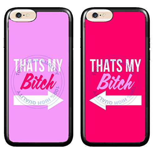 BRGiftShop Set of 2 BFF That's My Bitch Rubber Phone Case Back Cover for iPhone 8 Plus / 7 Plus / 6 Plus
