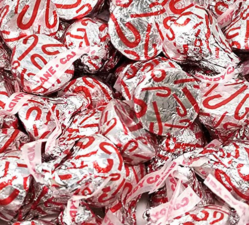 CrazyOutlet Hershey's KISSES Candy Cane Peppermint Bites, Bulk 2 Lbs