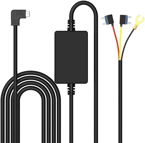 JOMISE K7 Dash Cam Hardwire Kit, Micro USB Hard Wire Kit for Dashcam 10ft, 12V-30V to 5V Car Dash Camera Charger Power Cord