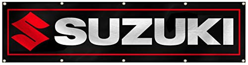 Daoops Suzuki Banner Flag 2x8Ft Car Racing Motorcycle Banner