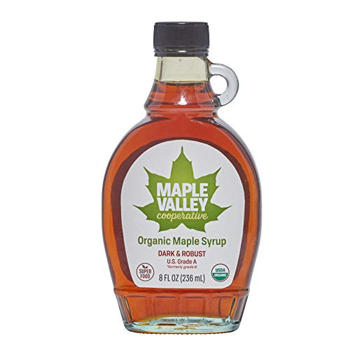 Maple Valley 8 oz. Organic Maple Syrup - Grade A Dark and Robust in Flat Glass Maple Valley 8 oz. Organic Maple Syrup - Grade A Dark and Robust in Flat Glass