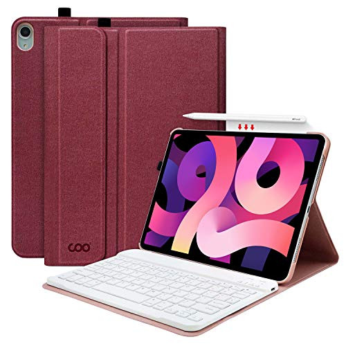 New iPad Air 4th Generation 10.9 Keyboard Case 2020, iPad Air 10.9 Case with Magnetic Detachable Keyboard for New iPad Air 4th Gen 2020