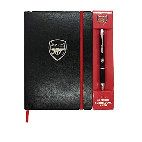 Arsenal FC Official Soccer Gift Executive Premium A5 Notebook  and  Pen