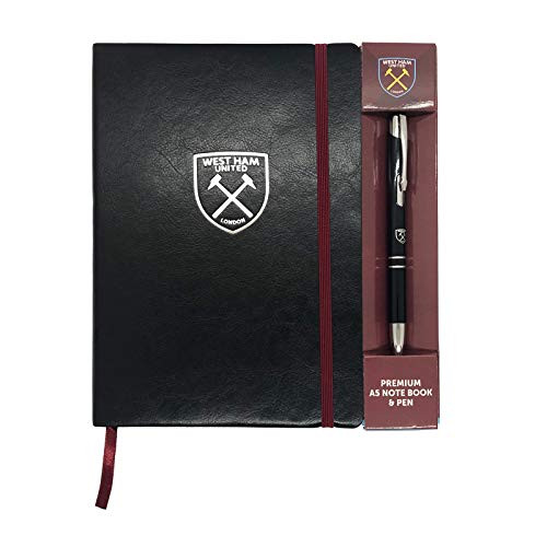 West Ham United FC Official Soccer Gift Executive Premium A5 Notebook  and  Pen