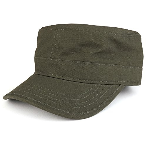 Ripstop Tear Resistant Military BDU Cotton Adjustable Cadet Style Army Cap - Olive Ripstop Tear Resistant Military BDU Cotton Adjustable Cadet Style Army Cap - Olive