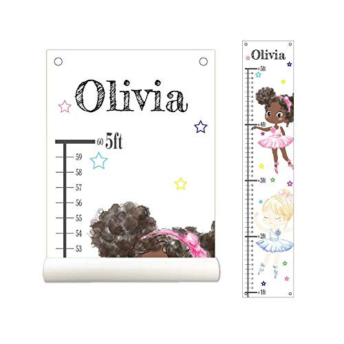 Personalized Canvas Growth Chart for Kids, Height Chart for Kids, Growth Chart Banner with Name
