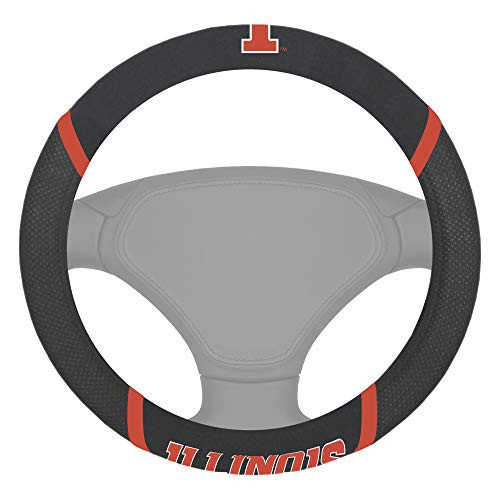 FANMATS NCAA Illinois Illini Steering Wheel Coversteering Wheel Cover, Team Colors, One Sized 25137