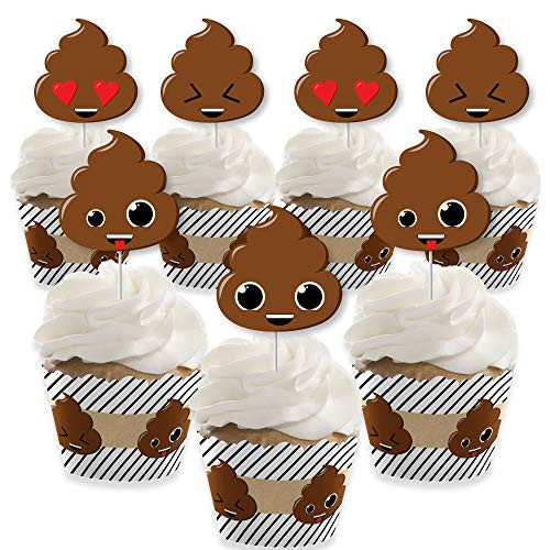 Big Dot of Happiness Party Til Youre Pooped - Cupcake Decoration - Poop Emoji Party Cupcake Wrappers and Treat Picks Kit - Set of 24 Big Dot of Happiness Party Til Youre Pooped - Cupcake Decoration - Poop Emoji Party Cupcake Wrappers and Treat Picks Kit - Set of 24
