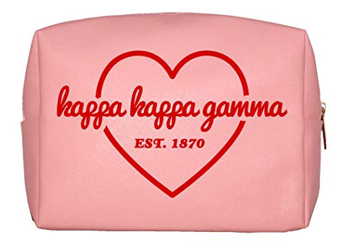 Kappa Kappa Gamma Sorority Pink Makeup Bag
