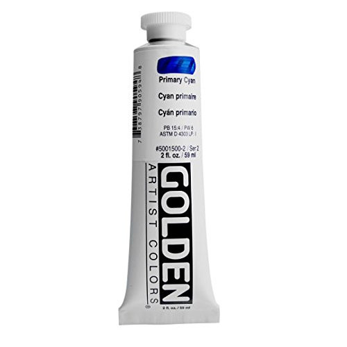 Heavy Body Acrylic, 2 oz in Primary Cyan by Golden