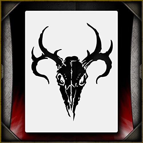 Deer Skull 2 AirSick Airbrush Stencil Art Design Template