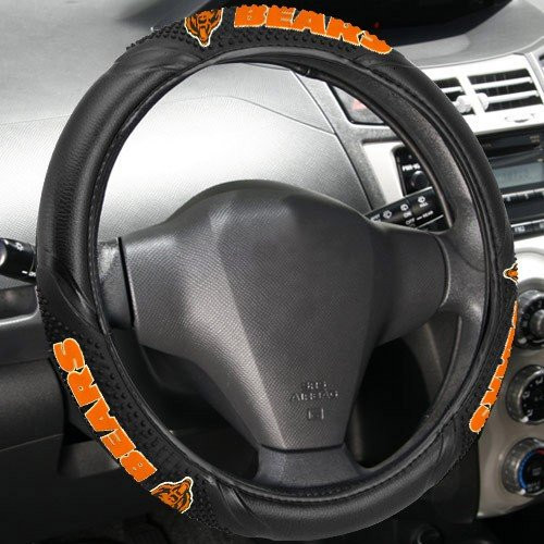 Fremont Die NFL Chicago Bears Massage Grip Steering Wheel Cover, Fits Most 14inch to 15inch Steering Wheels, Black/Team Colors Fremont Die NFL Chicago Bears Massage Grip Steering Wheel Cover, Fits Most 14inch to 15inch Steering Wheels, Black/Team Colors