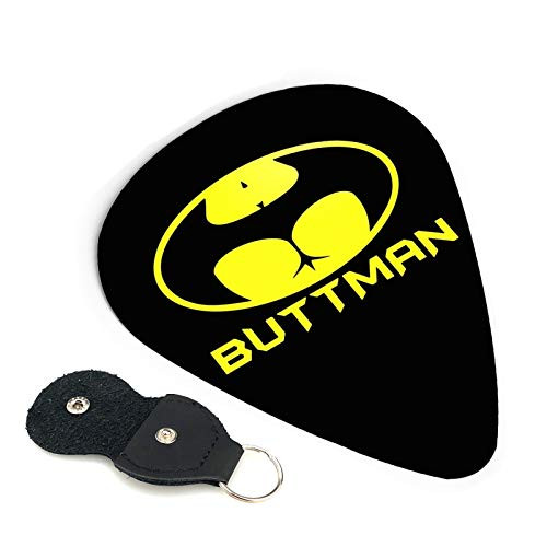Khyijlo Buttman Classic Guitar Picks Holder Case with 6 Guitar Picks and Guitar Picks Leather 0.96mm