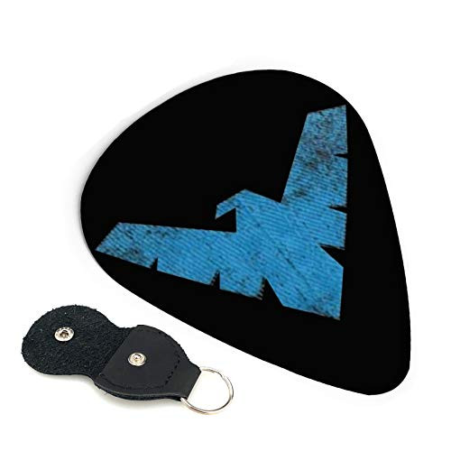 Khyijlo Nightwing Classic Guitar Picks Holder Case with 6 Guitar Picks and Guitar Picks Leather 0.96mm