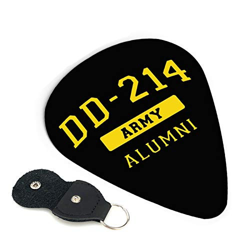 Khyijlo Dd214 Alumni Classic Guitar Picks Holder Case with 6 Guitar Picks and Guitar Picks Leather 0.46mm