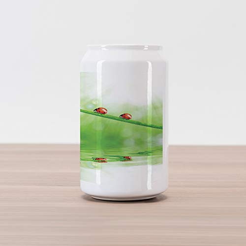 Ambesonne Ladybugs Cola Can Shape Piggy Bank, Ladybugs on a Stem Over The Water Striped Animals Fresh Environmental Life Image, Ceramic Cola Shaped Coin Box Money Bank for Cash Saving, Red Green Ambesonne Ladybugs Cola Can Shape Piggy Bank, Ladybugs on a Stem Over The Water Striped Animals Fresh Environmental Life Image, Ceramic Cola Shaped Coin Box Money Bank for Cash Saving, Red Green