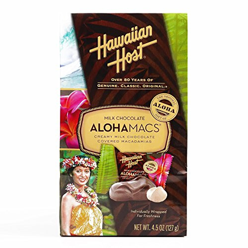Hawaiian Host Milk Chocolate Alohamacs 4.5 oz each 2 Items Per Order, not per case Hawaiian Host Milk Chocolate Alohamacs 4.5 oz each 2 Items Per Order, not per case