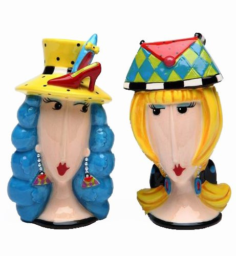Appletree Design Let's Go Shopping Salt and Pepper Set, 3-1/2-Inch