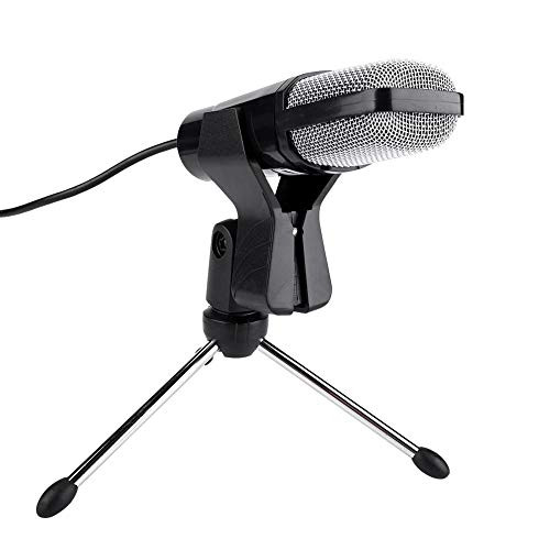 Nunafey Broadcast Recording Microphone, Recording Microphone, Conference Microphone with Tripod Karaoke Microphone, USB Wired Microphone, for Recording Studios Office