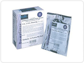 DermaGauze Impregnated Dressing 4 X Inch Gauze DermaSyn Hydrogel Sterile, 00250E - Box of 15