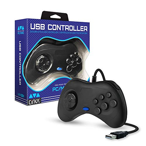 CirKa Saturn-Style USB Controller for PC/ Mac (Black)