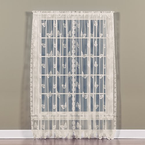 SKL Home by Saturday Knight Ltd. Butterfly Lace Panel 56 inches x 84 inches Ivory