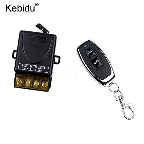 Calvas Wireless RF Remote Control Switch Transmitter Receiver 433Mhz with AC 110V 240V 30A Relay for Home Office