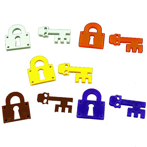 LITKO Lock and Key Tokens, Mixed Color Set 10