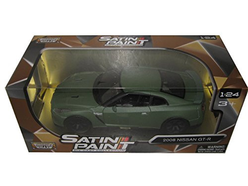 Motor Max 1:24 W/B Satin Paint 2008 Nissan Gt-R (R35) Green Diecast Vehicles