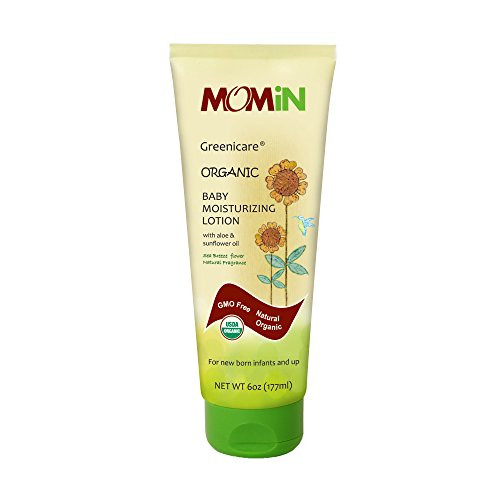 MOMiN USDA Organic Baby Daily Lotion, with Aloe & Sunflower Oil, Sea Breeze Flower Natural Fragrance, 6 Fl. Oz