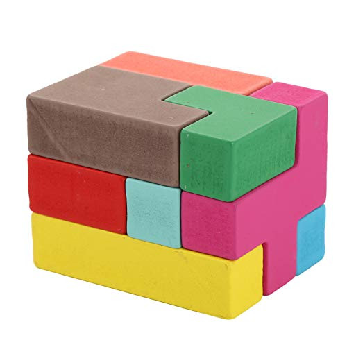 15Pcs/Set Wooden Puzzle Block Toy, with Wooden Box Natural Solid Wood Firm Building Blocks, for Kids ToddlersRubik's Cube Puzzle Building Blocks