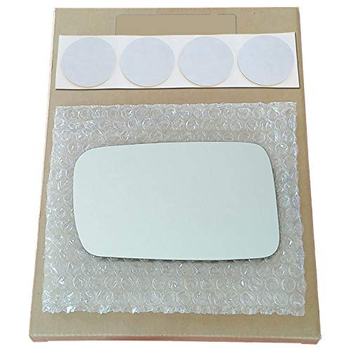 Mirror Glass Replacement plus  Adhesive Pads for 2002-2005 BMW 745i Driver Side - Mounts Over The Broken Mirror Glass