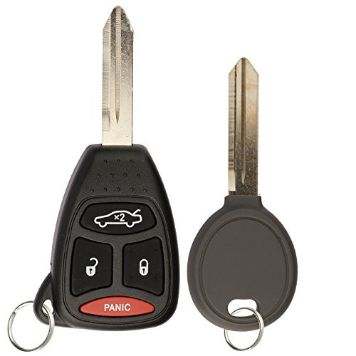 KeylessOption Keyless Entry Remote Control Car Key Fob and Ignition Key Replacement For KOBDT04A