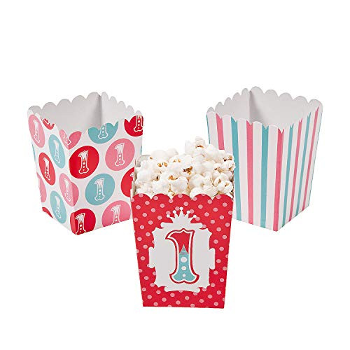 Fun Express - Mini 1st Circus Popcorn Boxes 24pc for Birthday - Party Supplies - Containers  and  Boxes - Paper Boxes - Birthday - 24 Pieces