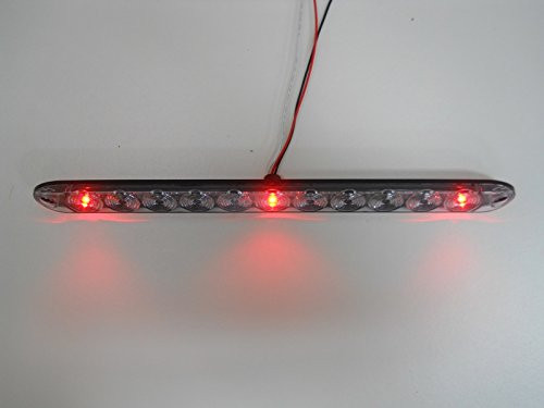 15inch  TecNiq Red 3 ID Bar w/Reverse White Light 11 LED Truck Trailer RV