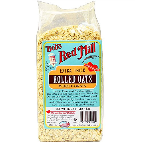 Bob's Red Mill Rolled Oats Thick, 16-ounces Pack of 4