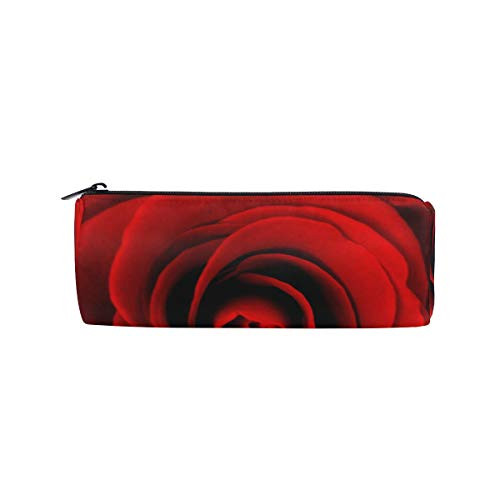 Red Rose Pencil Case Office Pencil Holder Pouch Bag Pen Pencil Stationery Cosmetic Bag