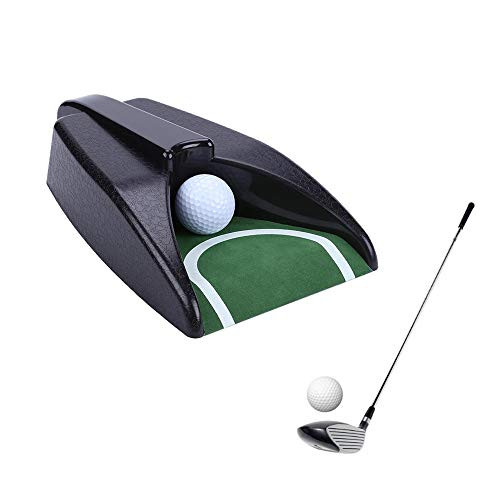 ixaer Golf Automatic Putting Cup, Golf Putt Return Machine Training Golf Hole Auto Returning Practice for Practicing Putting and Putter Training Indoor Office Outdoor Garden Lawn Yard